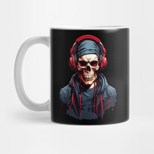 Cool Skeleton-Skull Headphones Mug